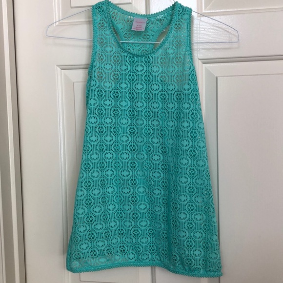 Aqua Lace Coverup - Picture 1 of 4